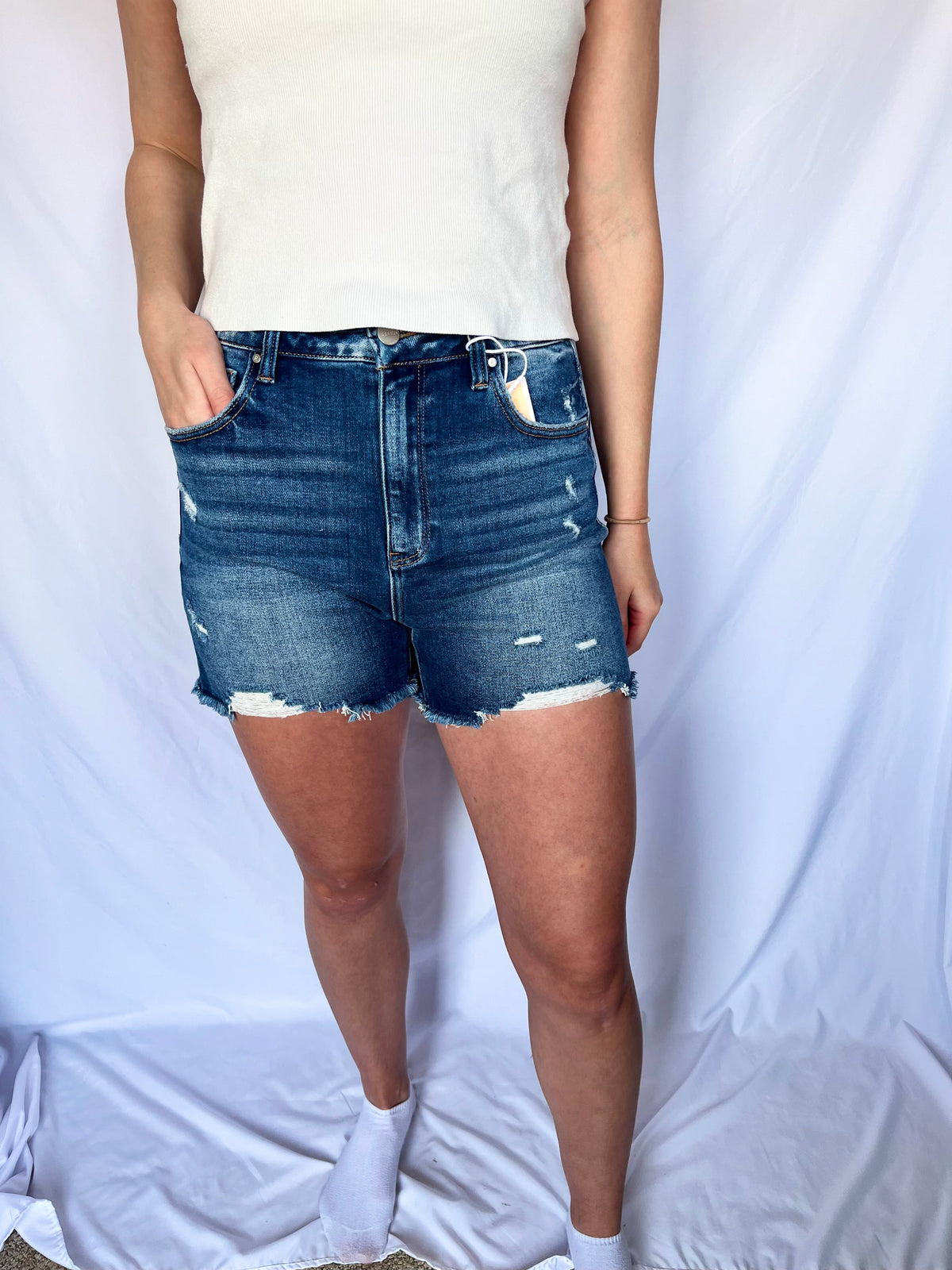 Risen Dark Wash Shorts