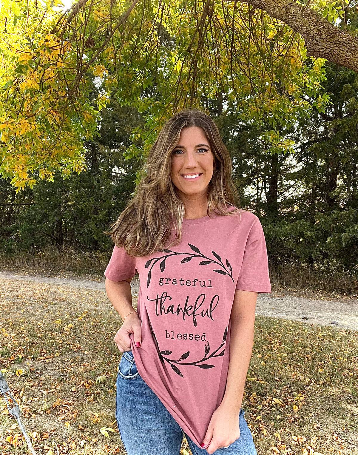 Grateful Thankful Blessed Graphic Tee