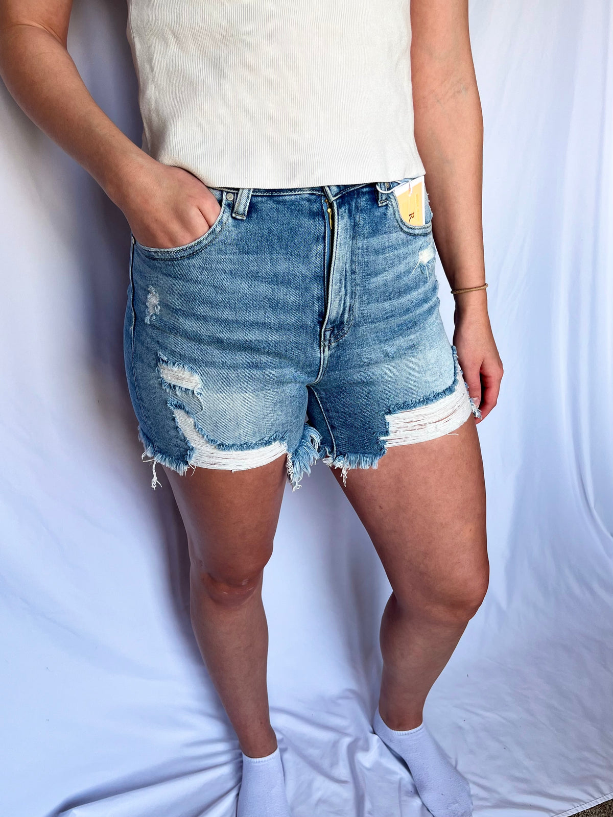 Risen Mid-Thigh Shorts