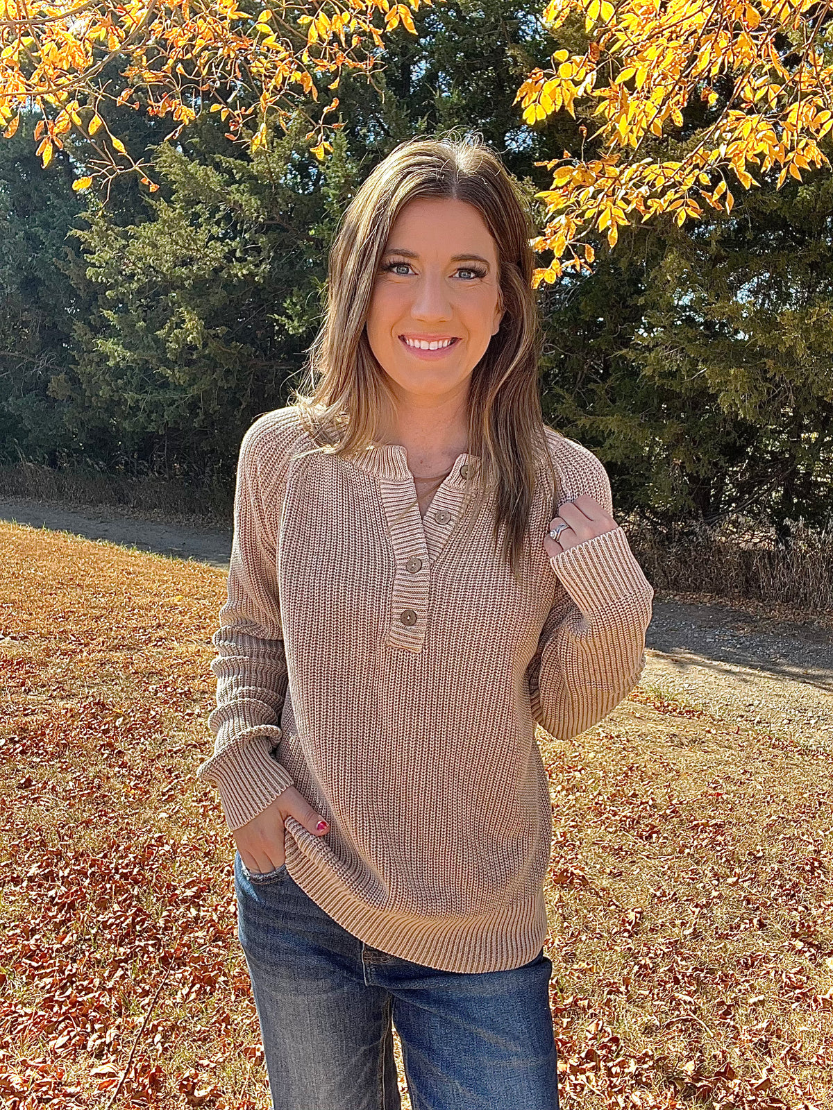 Henley Long Sleeve Pullover