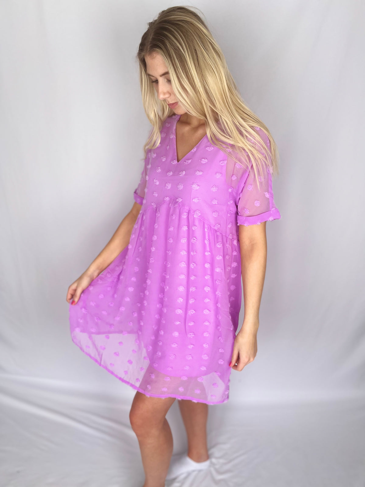 Baby Doll V-Neck Dress – Cedar Corner Closet