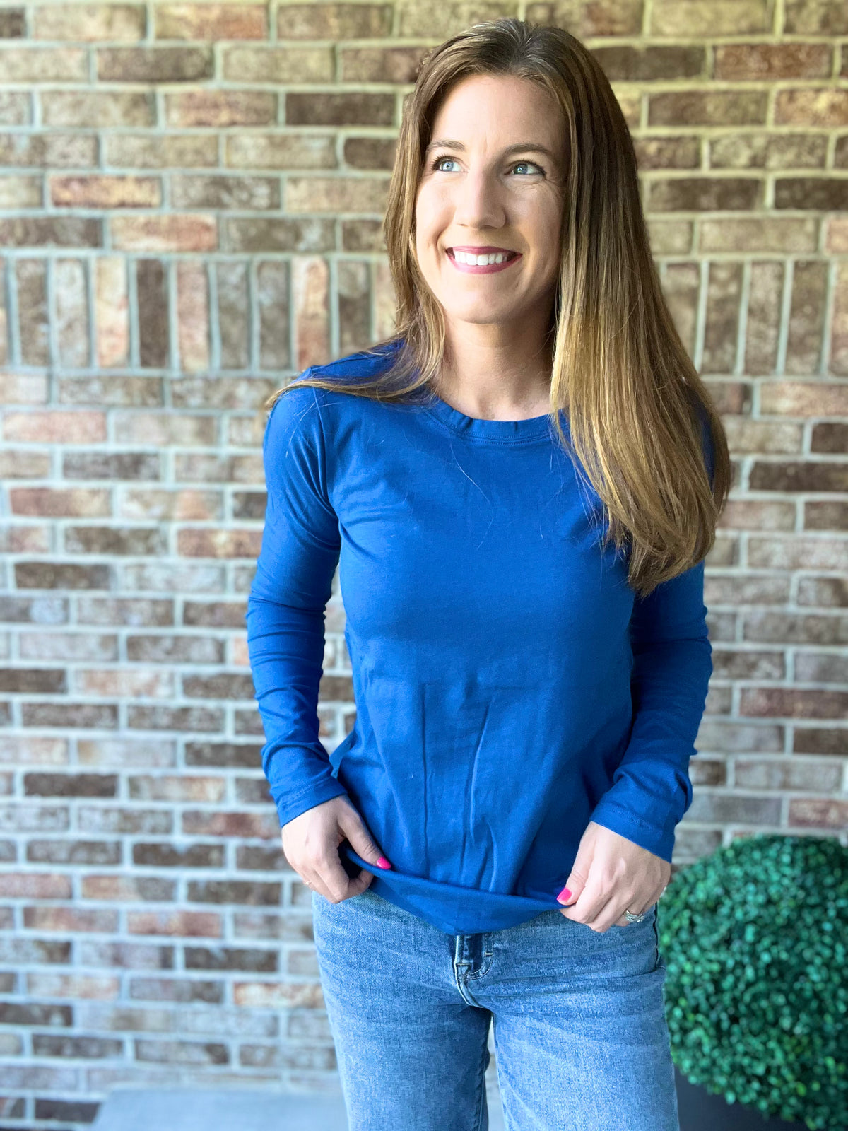 Bluejay Blue Long Sleeve Tee