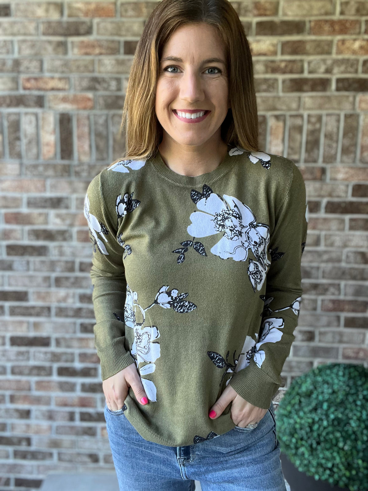 Floral Prints Long Sleeve Pullovers