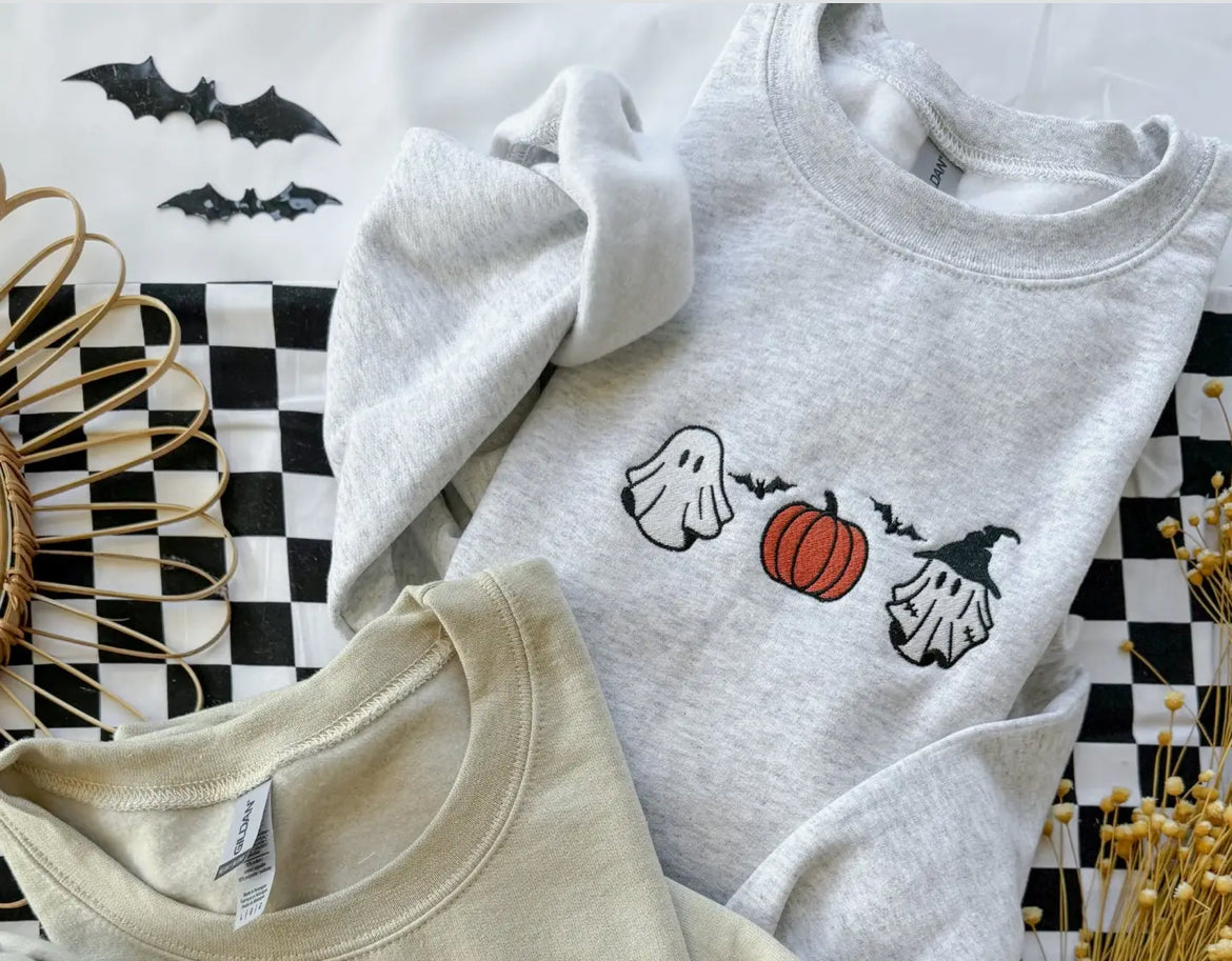 Halloween Embroidered Sweater