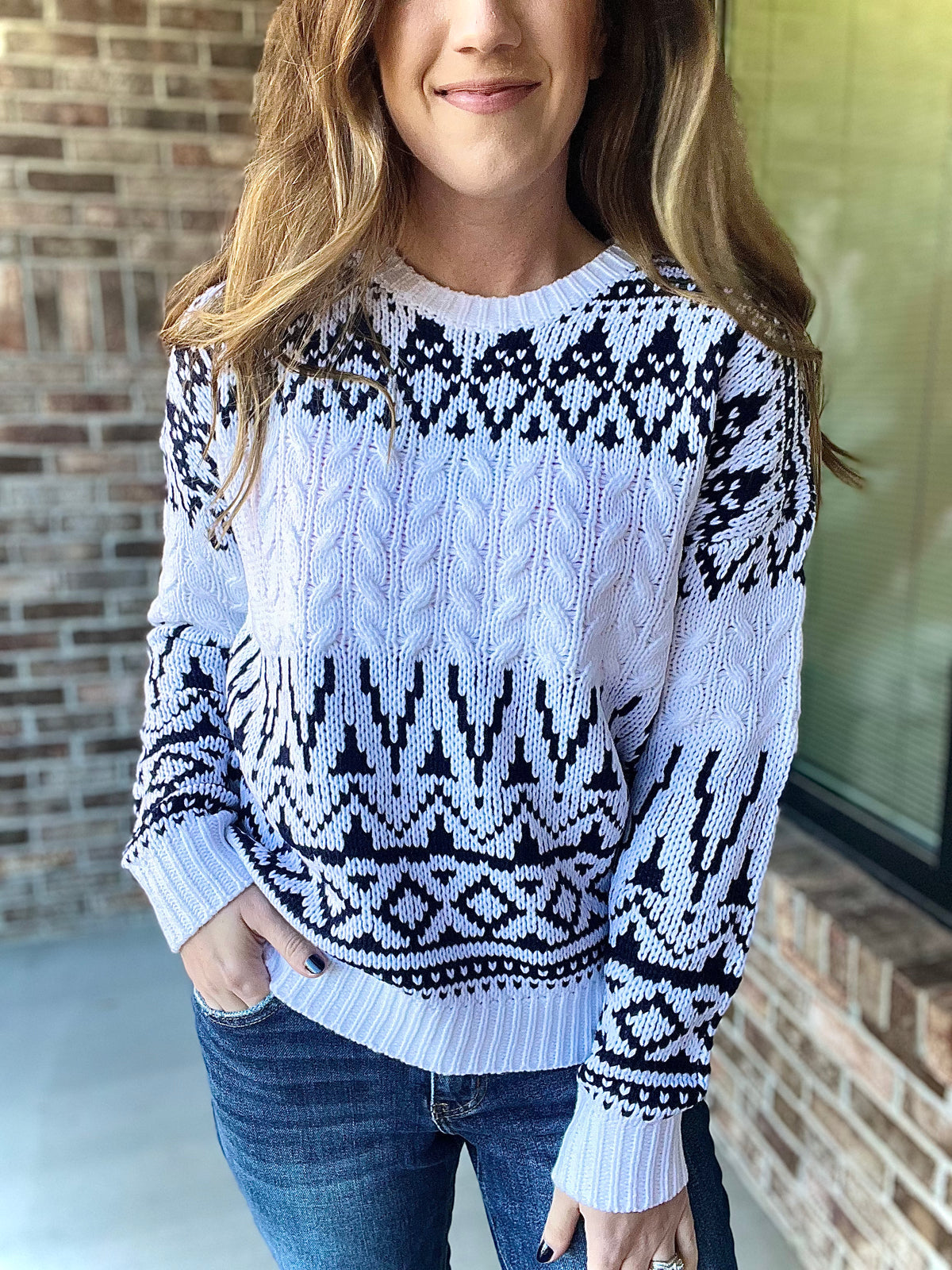 Christmas Cabled Pullover